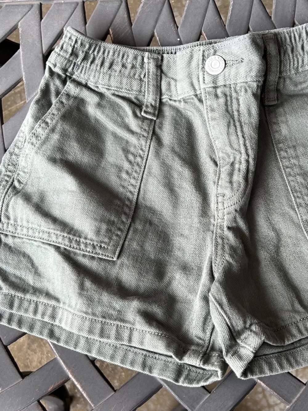 Old Navy Girls Medium Green Denim Shorts